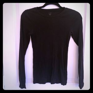 J. Crew black fitted long sleeve tee women’s SMALL